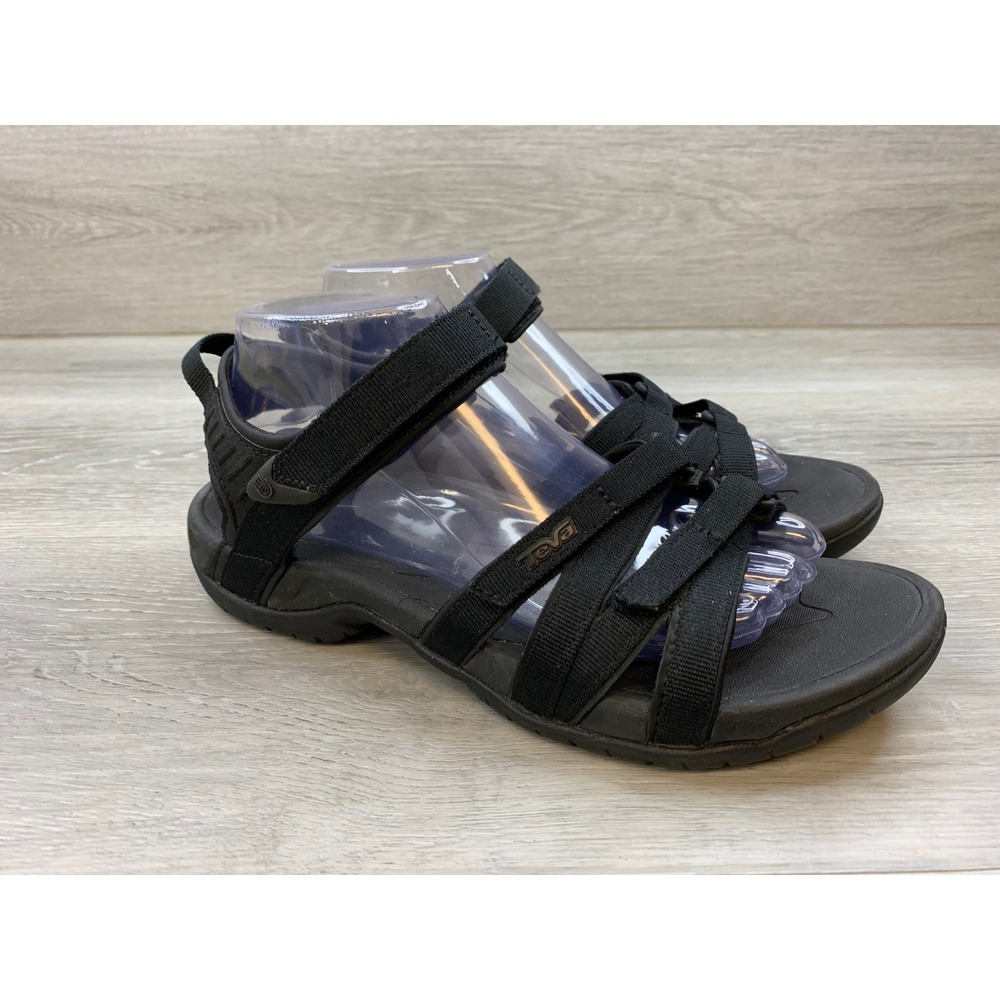 Teva Tirra Black Sport Sandals Women's 9 Hiking Outdoor Strappy Trail Shoes